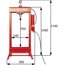 Prasa warsztatowa 30t hydrauliczno pneumatyczna