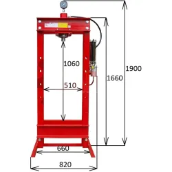 Prasa warsztatowa 30t hydrauliczno pneumatyczna