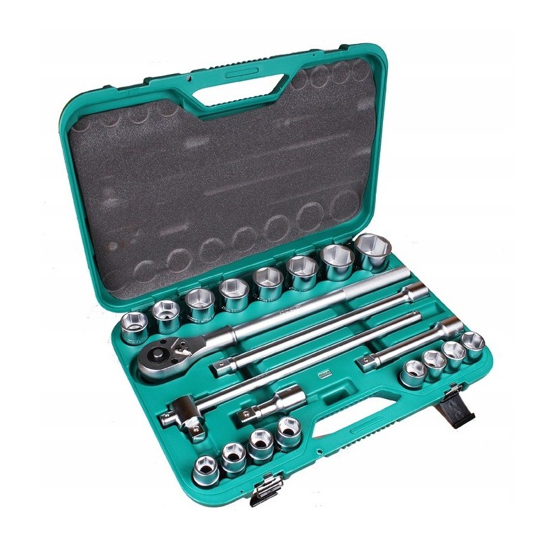 Zestaw kluczy nasadowych 3 4 6 kątne honiton 21 el