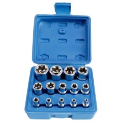 Klucze nasadowe e - torx 1/4”+ 3/8”+ 1/2” e4-e24