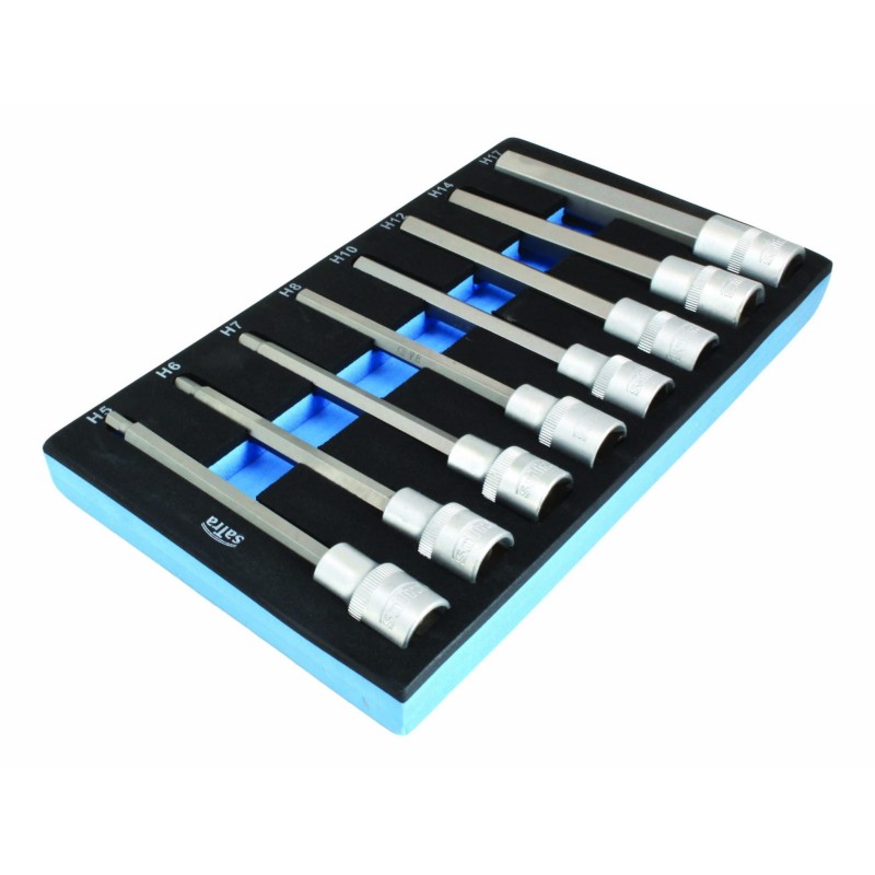 Klucze hex imbus h5-h17 1 2 długie wkład piankowy