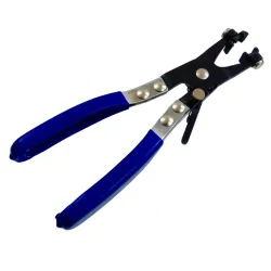 Water hose clamp pliers with locking device