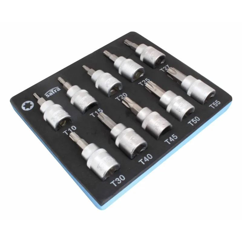 Klucze nasadowe torx t10-t55 3 8 w piance
