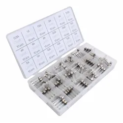 Zestaw bezpieczników szklanych 6x30mm 180szt