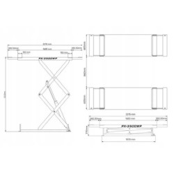 Podnośnik nożycowy podposadzkowy wysoki 3.5 t normet