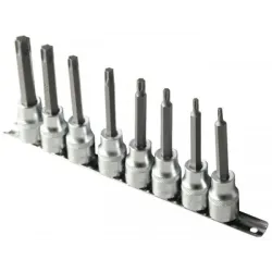 Klucze nasadowe torx standard 1 2 l 100 - zestaw 8 szt.