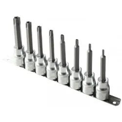 Klucze nasadowe torx tamper 1 2 l 100 - zestaw 8 szt