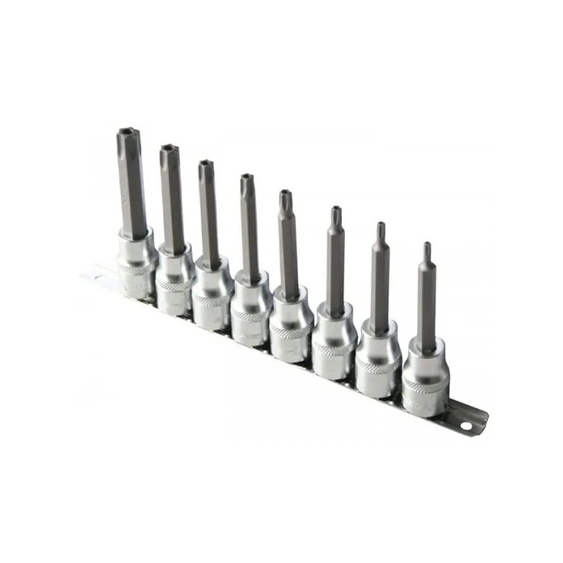 Klucze nasadowe torx tamper 1 2 l 100 - zestaw 8 szt