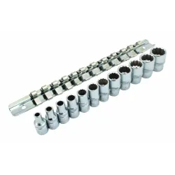 Розетки 1/4" дюйма на рейці - 12шт