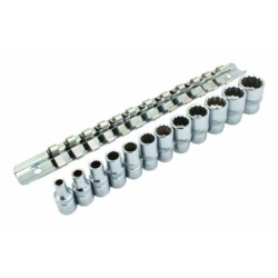 Nasadki calowe 1/4” na szynie – 12szt