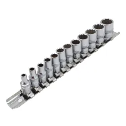 Nasadki calowe 1/4” na szynie – 12szt