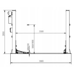 Podnośnik dwukolumnowy 5500 kg 5,5t 380v 180cm bus
