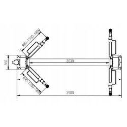 Podnośnik dwukolumnowy 5500 kg 5,5t 380v 180cm bus