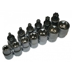 Klucze nasadowe torx 1/2'' - zestaw 23 elem.