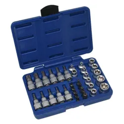 Nástrčné kľúče Torx 3/8'' - sada 34 kusov.
