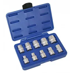 Nástrčné hlavice 1/2''6-kt/krátke 10ks/ - sada palcov