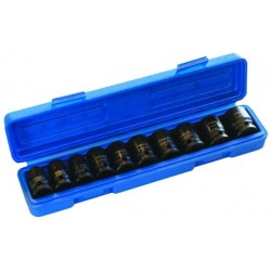 Forged impact sockets 1/2 " 10-24mm 10 pcs set