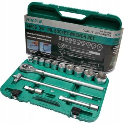 Zestaw nasadek 3/4" 6-katne honiton 14el w walizce