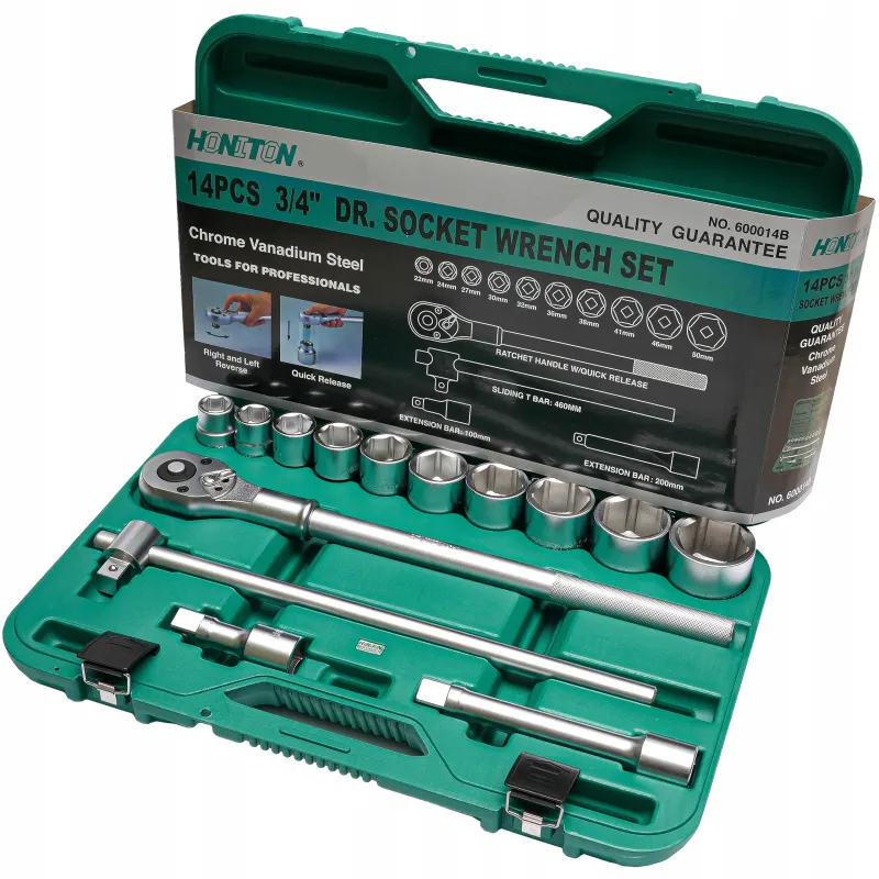 Zestaw nasadek 3 4 6-katne honiton 14el w walizce