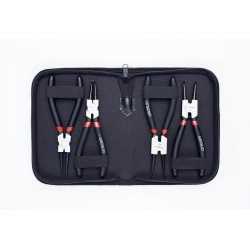 Zestaw 4 szczypiec segera z końcówkami pełnymi cylindrycznymi 180mm