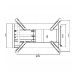 Mobilny podnośnik nożycowy 2,8t z rozdzielaczem sterującym 130cm normet