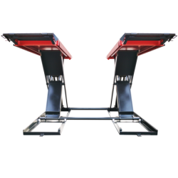 Profesjonalny podnośnik nożycowy 4,0 t z najazdami stabilny normet 400v