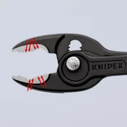 Szczypce twingrip 200mm chwytające czołowo z wyżłobieniem na rurkę