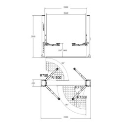 Podnośnik dwukolumnowy normet 4.5T 230v/400v