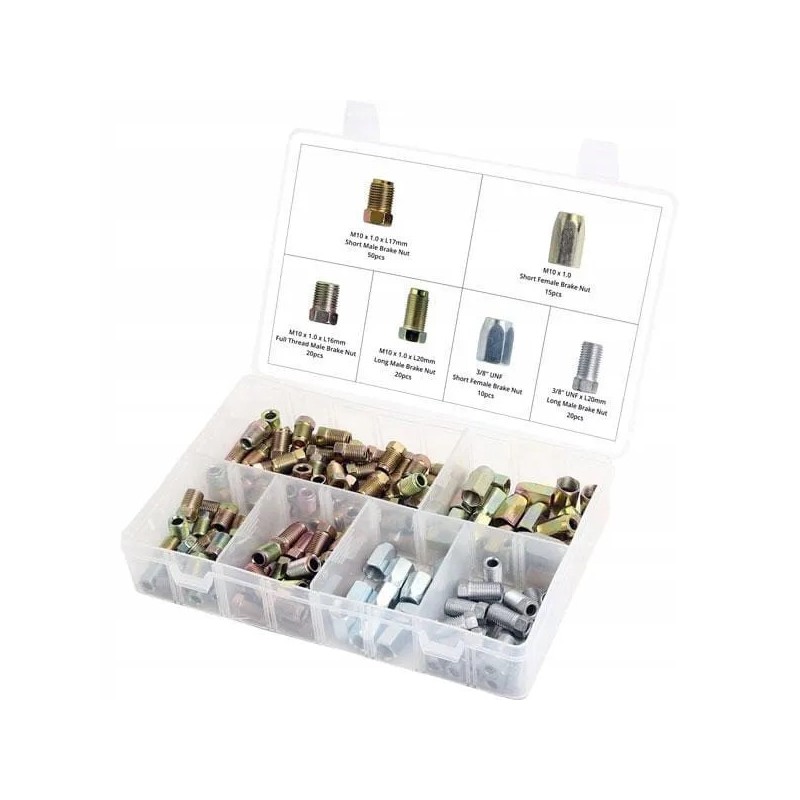 Zestaw złączy nakrętek i śrub do przewodów hamulcowych