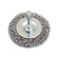 Mocna szczotka druciana 50x6mm okrągła z drutem falistym