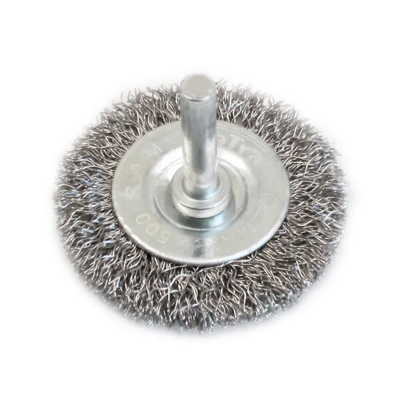 Mocna szczotka druciana 50x6mm okrągła z drutem falistym