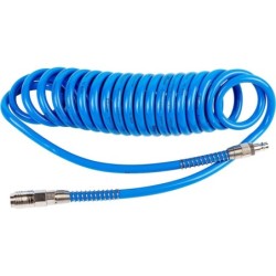 Pneumatyczny przewód spiralny wąż z szybkozłączami 5m