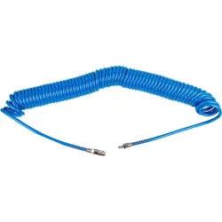 Pneumatic spiral hose with quick-release couplings 20m