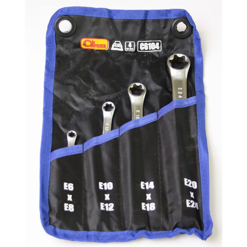 Klucze oczkowe e torx e6-e24