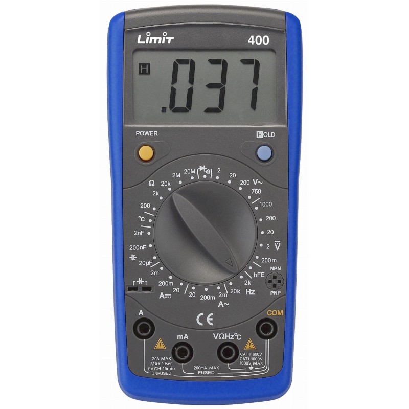 Multimetr cyfrowy z ręcznym wyborem zakresu limit