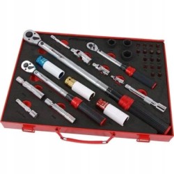 Klucz dynamometryczny zestaw 5-25 10-60 40-220 nm nasadki bity