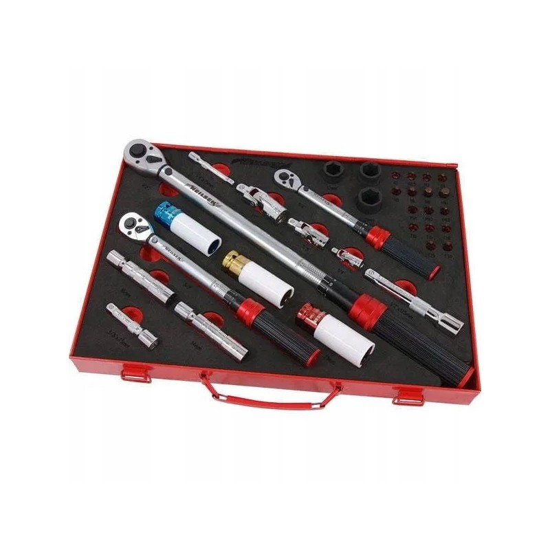 Klucz dynamometryczny zestaw 5-25 10-60 40-220 nm nasadki bity