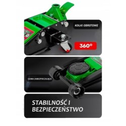 Podnośnik hydrauliczny żaba 3.5 t lewarek niska 80-495 guma