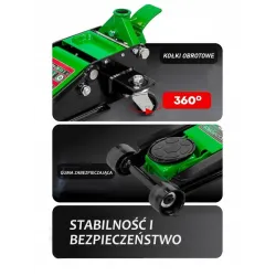 Podnośnik hydrauliczny żaba 3.5 t lewarek niska 80-495 guma