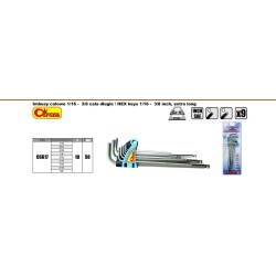 Imbusy calowe długie "corona" 1/16'-3/8' c.v. 9 elem