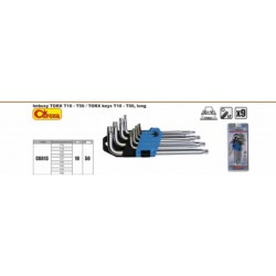 Klucze torx corona t10-t50 c.v. 9 elem