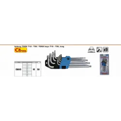 Klucze torx corona t10-t50 c.v. 9 elem
