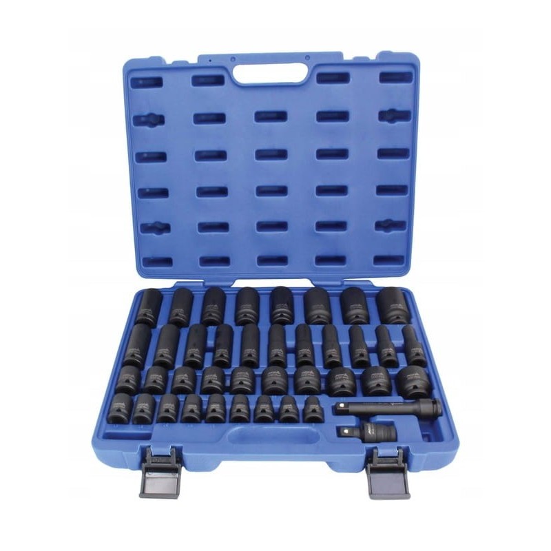 Zestaw nasadek udarowych krótkie długie 9-30mm