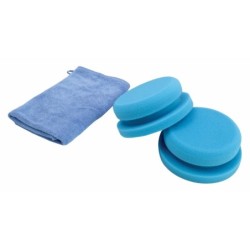 Zestaw do ręcznego polerowania - gąbki oraz mikrofibra