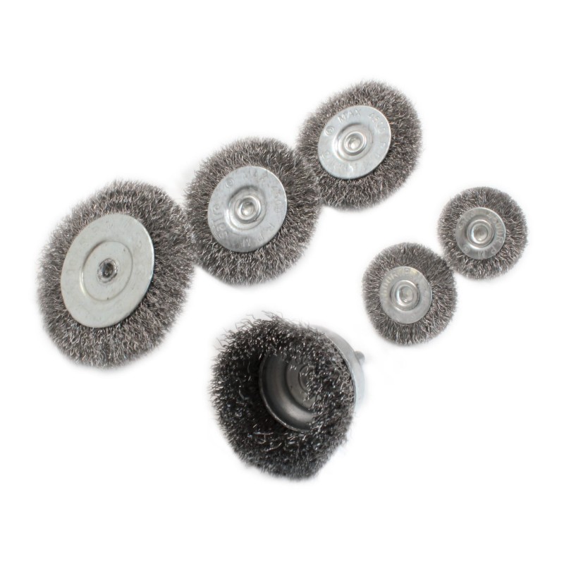 Zestaw szczotek drucianych stalowych 6szt