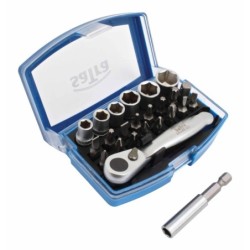 Mini zestaw bitów i nasadek z grzechotką precyzyjne 1/4"