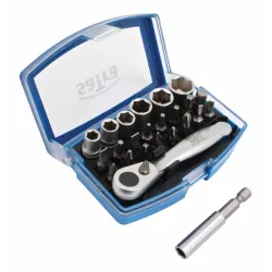 Mini zestaw bitów i nasadek z grzechotką precyzyjne 1/4"