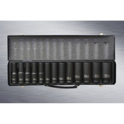 Set of impact sockets long 1/2' 10-30 mm 13 ea. exclusive