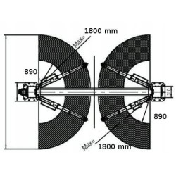 Podnośnik dwukolumnowy 5.5T Bus łapy 180cm