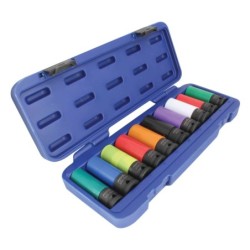 Nasadki udarowe do alufelg 1/2″ metryczne i calowe 10szt.